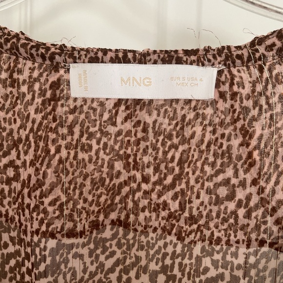 Mango Animal Print Ruffle Blouse - Picture 4 of 4